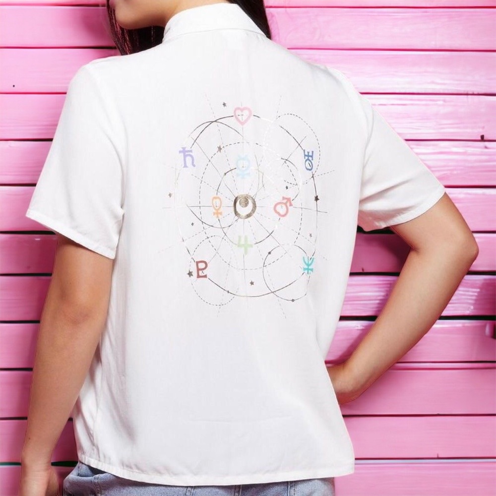 🌙 Sailor Moon Pretty Guardians Button-Up Blouse- Officially Licensed Hot Topic